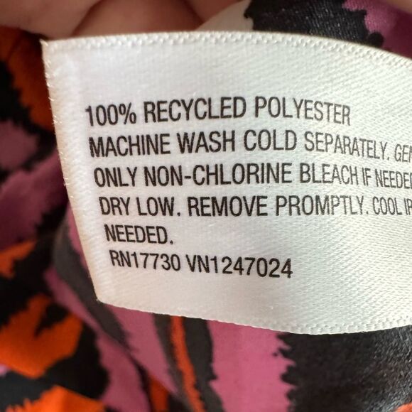 Diane Von Furstenberg Target Pajama Top Shirt Notch Collar Zebra Pink Sz 2X Plus - Picture 4 of 8